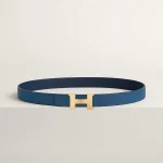 Mini Constance belt buckle & Reversible leather strap 24 mm